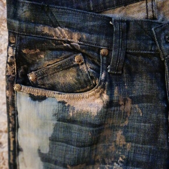 Rock & Republic Jeans Mens Size 31X34 Multi Colour DUCE Skinny Cut Fit Denim Y2K - Picture 5 of 12